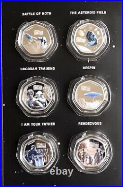 Star Wars Coins 2020 Cook Islands 25 Cents Silver Plated Coloured Collection