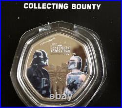 Star Wars Coins 2020 Cook Islands 25 Cents Silver Plated Coloured Collection