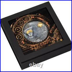 Steampunk 2020 $20 3 Oz Silver Antique Finish Cook Islands Coin Invest Trust
