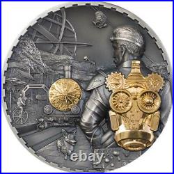 Steampunk JET PACK? 3oz High Relief Silver Coin $20 Cook Islands 2021