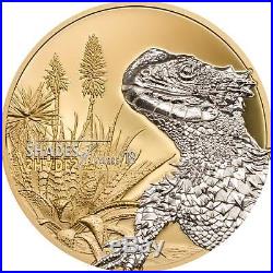Sungazer Lizard Shades Of Nature 2018 $5 Pure Silver Coin Cook Islands