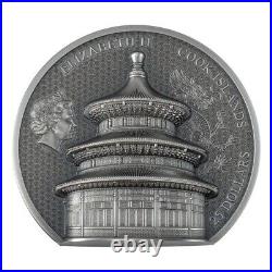 TEMPLE OF HEAVEN Beijing 5 Oz Silver Coin $25 Cook Islands 2023 TEMPLE OF HEAVEN Beijing 5 Oz Silver Coin $25 Cook Islands 2023