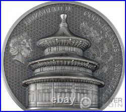 TEMPLE OF HEAVEN Beijing 5 Oz Silver Coin 25$ Cook Islands 2023