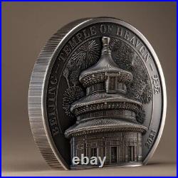 TEMPLE OF HEAVEN Beijing 5 Oz Silver Coin $25 Cook Islands 2023 TEMPLE OF HEAVEN Beijing 5 Oz Silver Coin $25 Cook Islands 2023