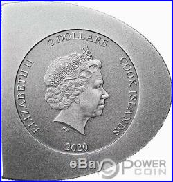 TENDER LOVE Mirror Swarovski Silver Coin 2$ Cook Islands 2020