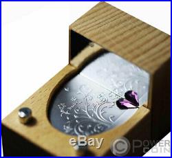 TENDER LOVE Mirror Swarovski Silver Coin 2$ Cook Islands 2020