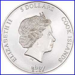 TENHAM Meteorite Impacts 1 Oz Silver Coin $5 Cook Islands 2023