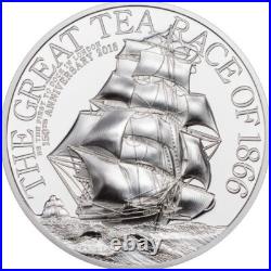 THE GREAT TEA RACE 2016 $10 2 oz Pure Silver Coin Cook Islands