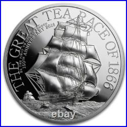 THE GREAT TEA RACE 2016 $5 1 oz Pure Silver Coin Cook Islands