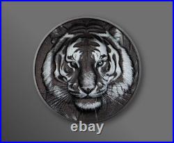 TIGER Black and White 1 Oz Silver Coin $5 Cook Islands 2025