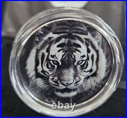 TIGER Black and White 1 Oz Silver Coin $5 Cook Islands 2025