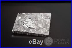 TIME CAPSULE Square Shaped Silver Coin 5$ Cook Islands 2017