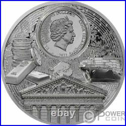 TRADE MAKES THE WORLD GROW Black Proof 2 Oz Silver Coin 10$ Cook Islands 2022