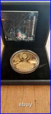 TRADE MAKES THE WORLD GROW Gilded 2 Oz Silver Coin 10$ Cook Islands 2022