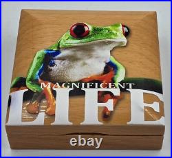 TREE FROG Magnificent Life 1oz. 999 Silver Coin Cook Islands 2018 in Box+coa