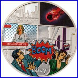 Tenham meteorite 1 oz proof silver coin Cook islands 2023