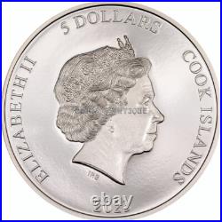 Tenham meteorite 1 oz proof silver coin Cook islands 2023