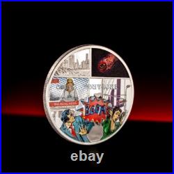 Tenham meteorite 1 oz proof silver coin Cook islands 2023