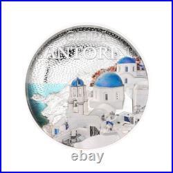 The Architectures of the World Santorini 2 Oz Fine Silver Coin