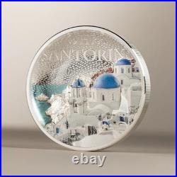 The Architectures of the World Santorini 2 Oz Fine Silver Coin