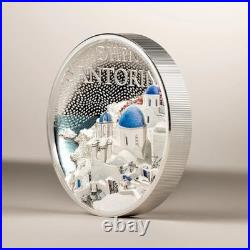 The Architectures of the World Santorini 2 Oz Fine Silver Coin