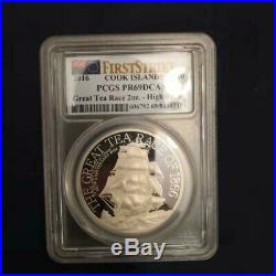 The Great Tea Race 2oz Silver Proof Coin PCGS PR69 FS Smart Mint Mintage 999
