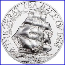 The Great Tea Race of 1866 $10 Silver Coin Cook Islands 2016