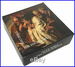 The Holy Bible Four Gospels on NANO chip- 2016 Cook Island 1 oz Silver Coin