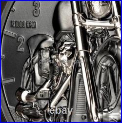 The Journey Motorbike 2024 $10 2oz Silver Black Proof Coin Cook Islands CIT
