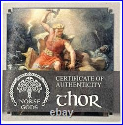 Thor 2 Oz Silver Coin, Cook Islands Mayer Mint Norse Gods series, 2015