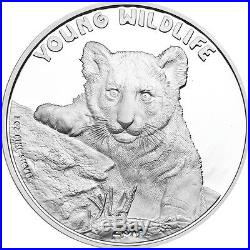 Tiger Young Wildlife Series-5 $ Dollar Cook Islands-1 oz Silver Proof Coin 2013
