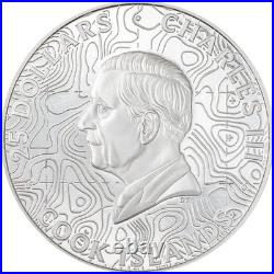 Topography Yellowstone 2025 $25 5 oz Silver Coin Cook Island CIT