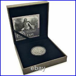 Tyr 2 Oz Silver Coin, Cook Islands Mayer Mint Norse Gods series, 2015
