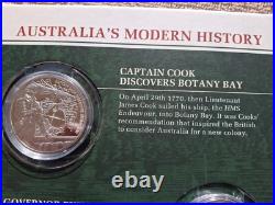 US- 2016 COOK ISLANDS- FIRST FLEET TO FEDERATION- Set of 8 $1 Silver Coins -NEW