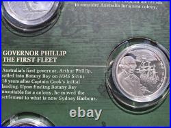US- 2016 COOK ISLANDS- FIRST FLEET TO FEDERATION- Set of 8 $1 Silver Coins -NEW