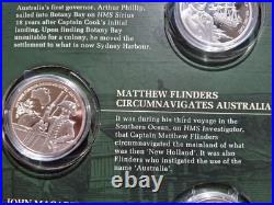 US- 2016 COOK ISLANDS- FIRST FLEET TO FEDERATION- Set of 8 $1 Silver Coins -NEW