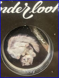 Under Cat 1 oz proof silver coin Cook Islands 2024 with the box