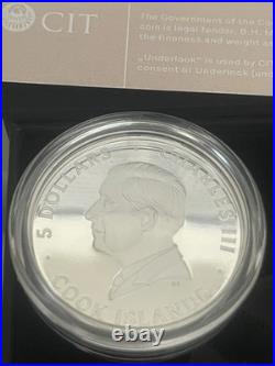 Under Cat 1 oz proof silver coin Cook Islands 2024 with the box