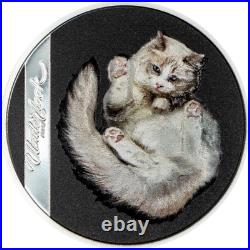 Underlook Undercat. Cook Islands 5$ 2024 99,9% silver coin, 1 oz
