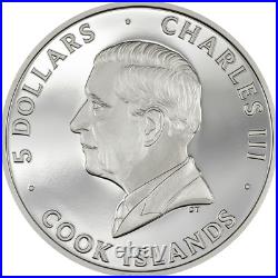 Underlook Undercat. Cook Islands 5$ 2024 99,9% silver coin, 1 oz