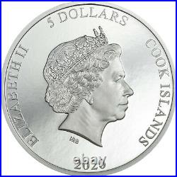 VINALES METEORITE 1oz Silver High Relief Proof Coin 2020 COOK ISLANDS $5 Dollars
