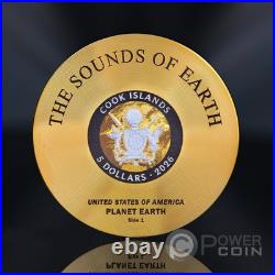 VOYAGER GOLDEN RECORD 1 Oz Silver Coin 5 Dollars Cook Islands 2026