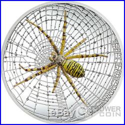 WASP SPIDER Magnificent Life 1 Oz Silver Coin 5$ Cook Islands 2016