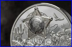 WILD WEST Legends 3 Oz Silver Coin 20$ Cook Islands 2024