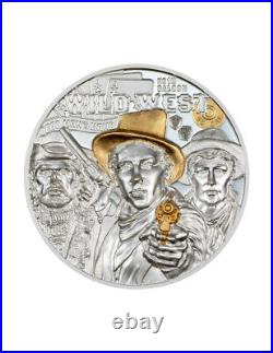 WILD WEST Legends 3 Oz Silver Coin 20$ Cook Islands 2024 NGC 70 FR