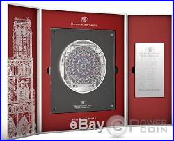 WINDOWS OF HEAVEN GIANTS Notre Dame Cathedral Silver Coin 35$ Cook Islands 2015
