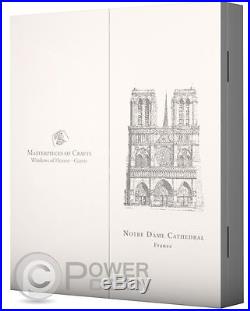 WINDOWS OF HEAVEN GIANTS Notre Dame Cathedral Silver Coin 35$ Cook Islands 2015