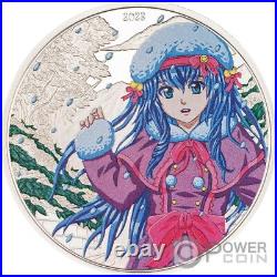 WINTER Manga 1 Oz Silver Coin 5$ Cook Islands 2023