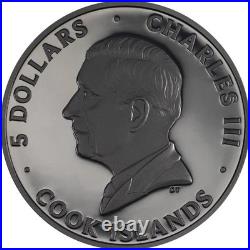 Wave 2026 $5 1 oz Pure Silver Obsidian Black Coin Cook Island CIT