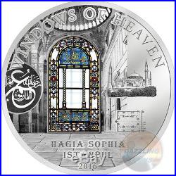 Windows of Heaven Hagia Sophia 50 g Proof Silver Coin Cook Islands 2016